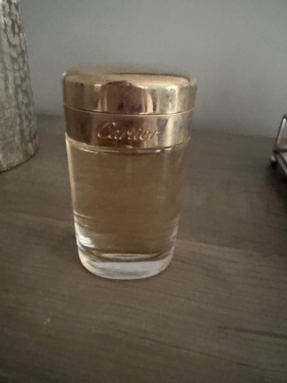 Cartier Gold Topped Glass Fragrance Bottle